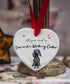 Love and a Cocker (Working) Black Ceramic Heart